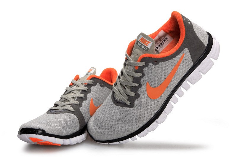 Nike Free 3.0 v2 Womens Shoes Orange Grey - Click Image to Close